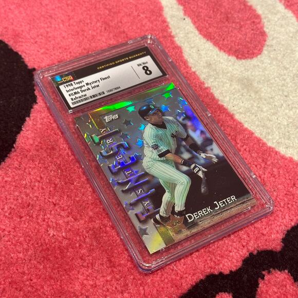 Derek Jeter 1998 Topps Interleague Match Ups Mystery Finest Refractor ILM6 CSG 8 - Picture 3 of 7